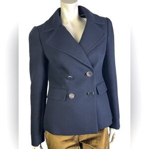 Banana Republic Navy Double-Breasted Blazer/Jacket Perfect Condition Size Small
